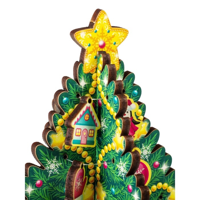 Модель из дерева «Ёлка сборная. Игрушки ассорти» Модель из дерева «Ёлка сборная. Игрушки ассорти»