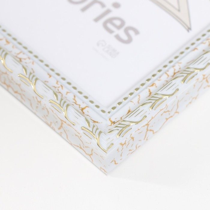 Фоторамка пластик Фоторамка пластик "Камышок" 15х21 см, белый кракелюр