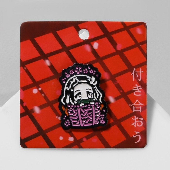 Значок «Япония» прятки, цветной в чёрном металле Значок «Япония» прятки, цветной в чёрном металле