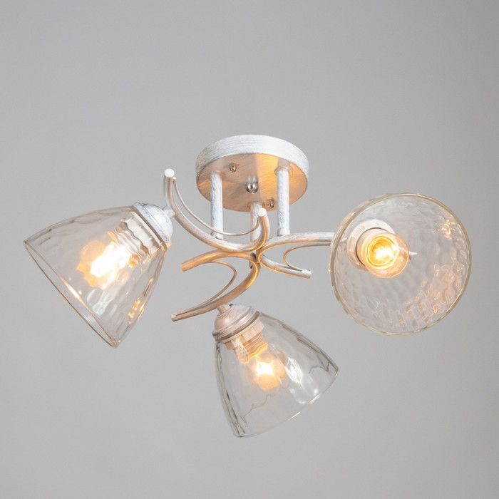 Люстра Люстра "Риана" 3х40Вт Е27 Белый, серебро 50х50х23см