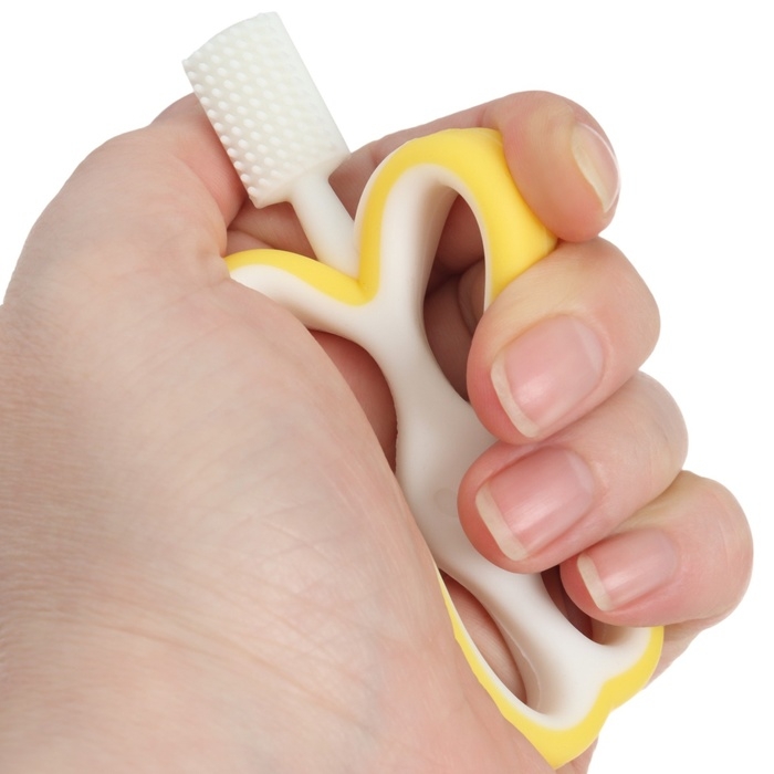 Прорезыватель силиконовый, массажер «Яблочко», цвет МИКС, Крошка Я