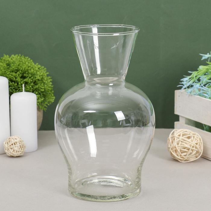 Ваза Ваза "Антерра" 22х12,5см, 1,6л 1729/2 прозрачная