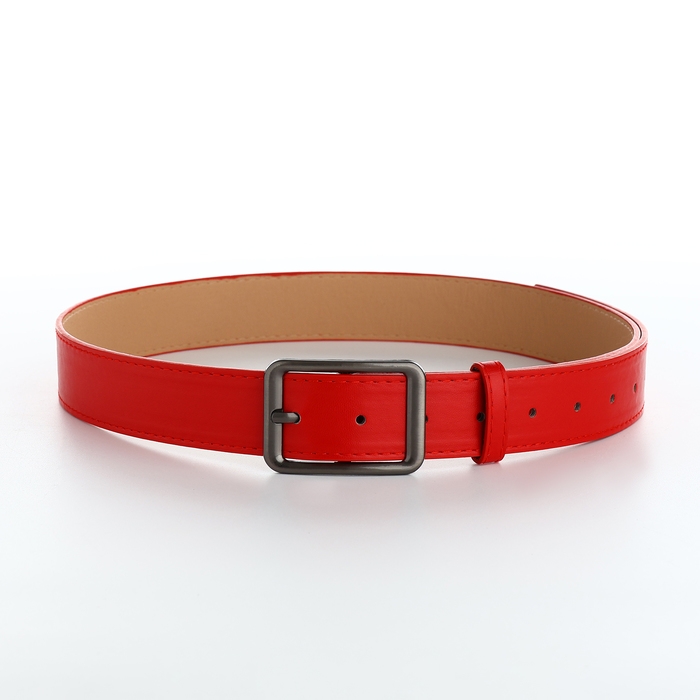 Ремень женский, ширина 3,5 см, цвет красный