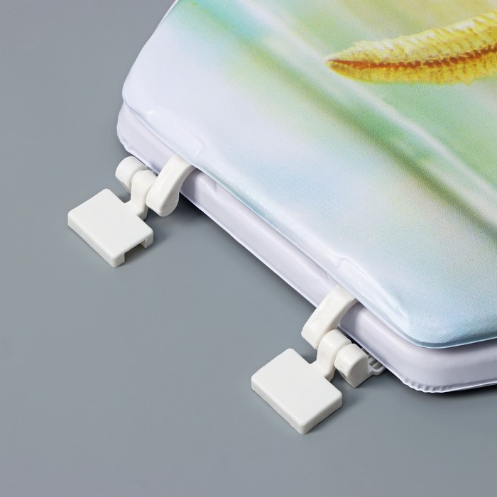 Сиденье для унитаза с крышкой Доляна «Пляж со звездой», 40×37 см, мягкое Сиденье для унитаза с крышкой Доляна «Пляж со звездой», 40×37 см, мягкое