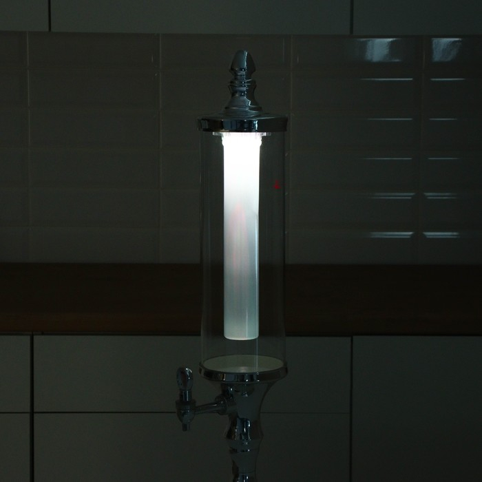 Башня пивная «Петронас», 3 л, колба с подсветкой, 2 батарейки, цвет металлик Башня пивная «Петронас», 3 л, колба с подсветкой, 2 батарейки, цвет металлик
