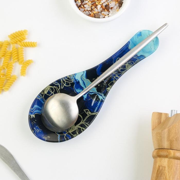 Подставка под ложку Дорого внимание «Мрамор», 21,4 х 7,5 см, стекло Подставка под ложку Дорого внимание «Мрамор», 21,4 х 7,5 см, стекло