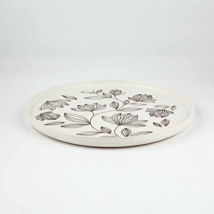 Блюдо керамическое «Цветочная поляна», 27,3 см