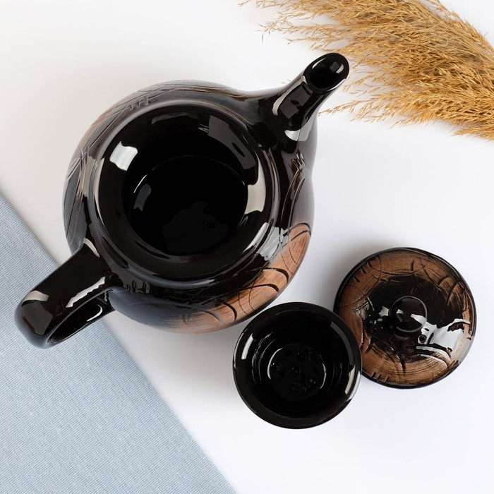 Чайник  Чайник "Уют" с вкладышем, 1л / 14х15,5см, старина