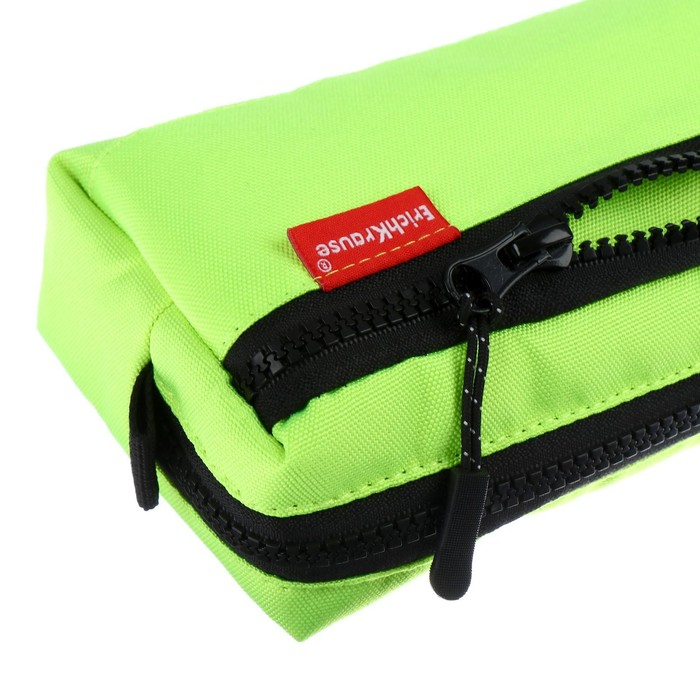 Пенал мягкий, 2 отделения, объёмный, 100 х 210 х 50 мм, Erich Krause, Neon Yellow 49003 Пенал мягкий, 2 отделения, объёмный, 100 х 210 х 50 мм, Erich Krause, Neon Yellow 49003