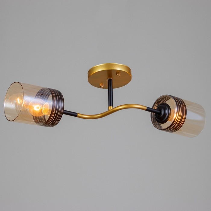 Люстра "Синна" 2хЕ27 40Вт черно-золотой 48х26х27 см BayerLux