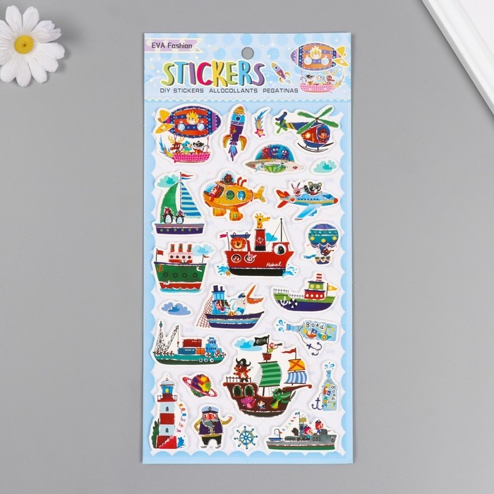 Наклейки для творчества бумага Наклейки для творчества бумага "Вперёд к приключениям" 15х30 см