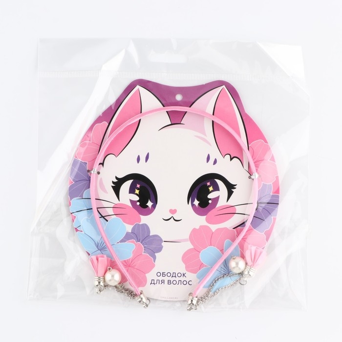 Ободок для волос с декоративными элементами «Милашка», 0.8 х 13 х 24 см Ободок для волос с декоративными элементами «Милашка», 0.8 х 13 х 24 см
