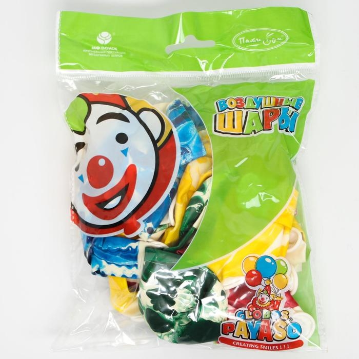 Шар латексный 12 Шар латексный 12", многоцветный, набор 25 шт., МИКС