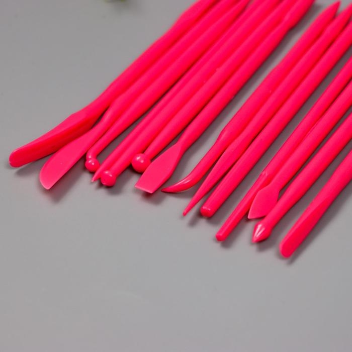 Инструменты для моделирования и придания формы набор 14 шт 12 см пластик МИКС Инструменты для моделирования и придания формы набор 14 шт 12 см пластик МИКС