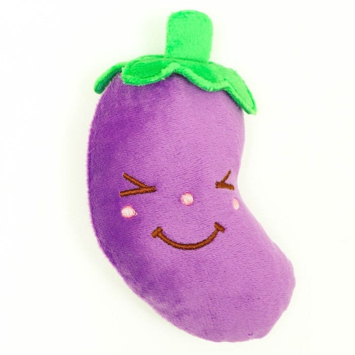 Игрушка для собак «Баклажан» с пищалкой, 11 см, фиолетовая Игрушка для собак «Баклажан» с пищалкой, 11 см, фиолетовая