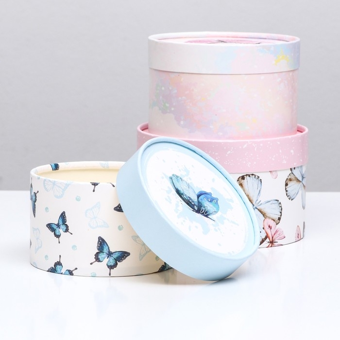 Набор шляпных коробок 3 в 1,"Ассорти",16 х 10,14 х 9,13 х 8,5 см