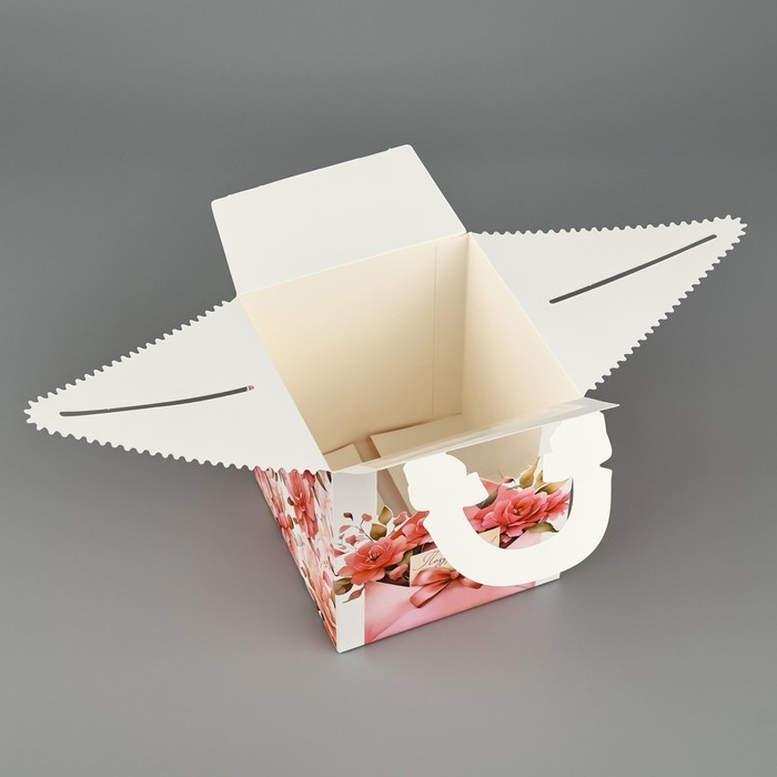 Коробка сборная «Цветочное послание» 14 х 16 х 14 см Коробка сборная «Цветочное послание» 14 х 16 х 14 см