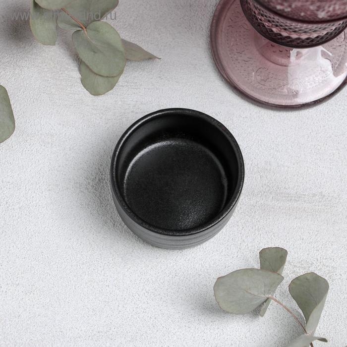 Соусник фарфоровый Magistro  Соусник фарфоровый Magistro "Pietra lunare", 6,8×3,7 см, цвет чёрный