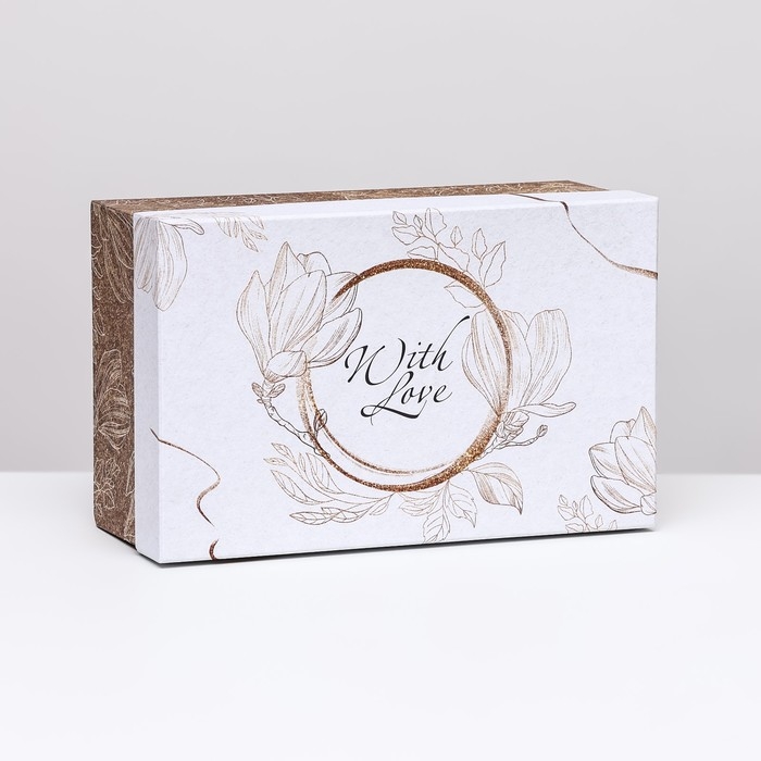 Подарочная коробка Подарочная коробка "С любовью",прямоугольная ,27 х 17 х 11 см