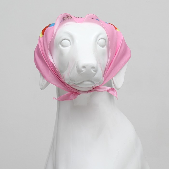 Платок для животных  Платок для животных "С днём рождения", 15 х 12 х 1 см, розовый