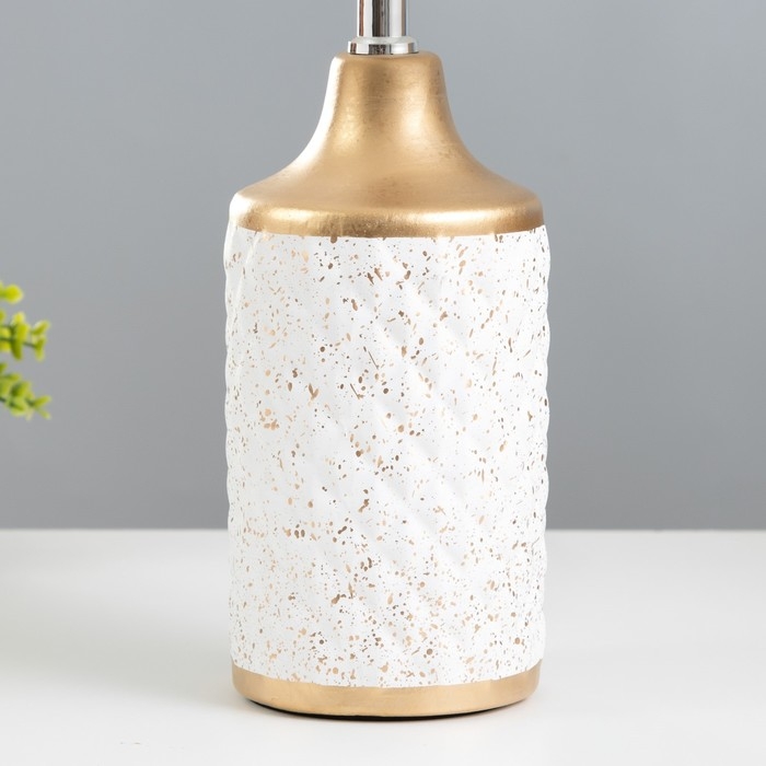 Настольная лампа Настольная лампа "Аннет" E14 40Вт белый-золото 23х23х41 см RISALUX