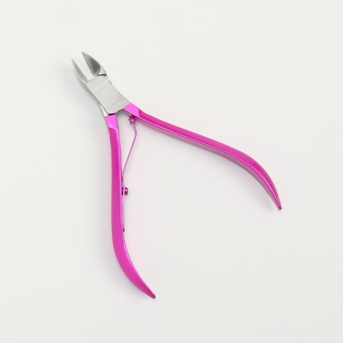 Кусачки маникюрные для кутикулы, 9,5 см, длина лезвия - 9 мм цвет серебристый/розовый Кусачки маникюрные для кутикулы, 9,5 см, длина лезвия - 9 мм цвет серебристый/розовый