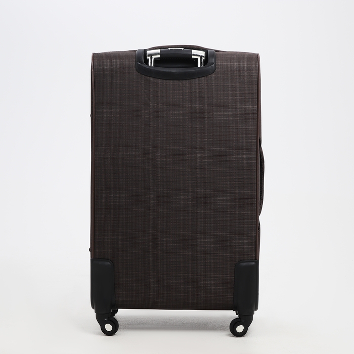 Чемодан большой 95 л (L), отдел на молнии, с расширением, кодовый замок, 4 колеса, 2 наружных кармана, цвет коричневый Чемодан большой 95 л (L), отдел на молнии, с расширением, кодовый замок, 4 колеса, 2 наружных кармана, цвет коричневый