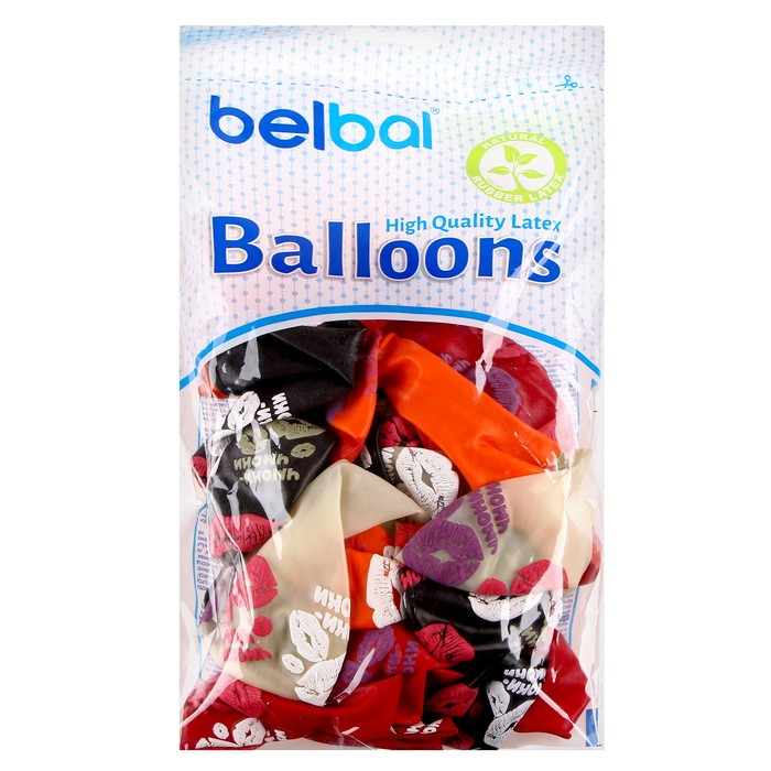 Шар латексный 14 Шар латексный 14" «Чмоки-чмоки», кристалл, набор 25 шт., цвета МИКС