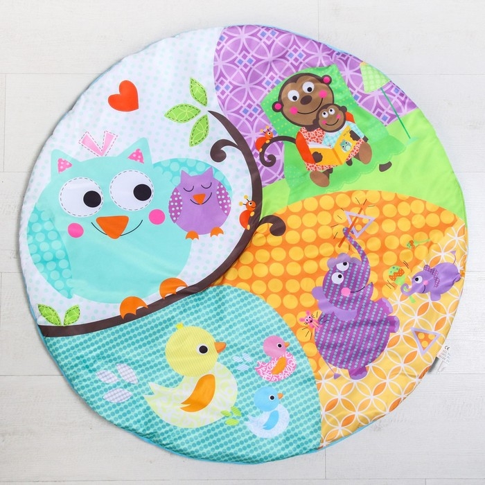 Развивающий коврик «Друзья Африки», бортик, с дугами, голубой, 30 цв. шаров, р - р 77х76х0,5 см. Развивающий коврик «Друзья Африки», бортик, с дугами, голубой, 30 цв. шаров, р - р 77х76х0,5 см.