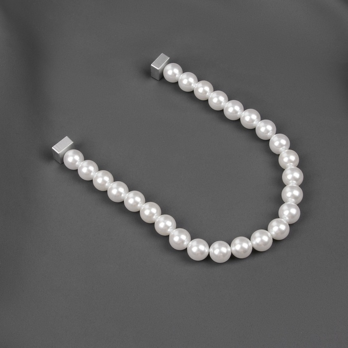 Подхват для штор «Бусы из жемчуга», d = 1,5 см, 40 ± 1 см, цвет белый Подхват для штор «Бусы из жемчуга», d = 1,5 см, 40 ± 1 см, цвет белый