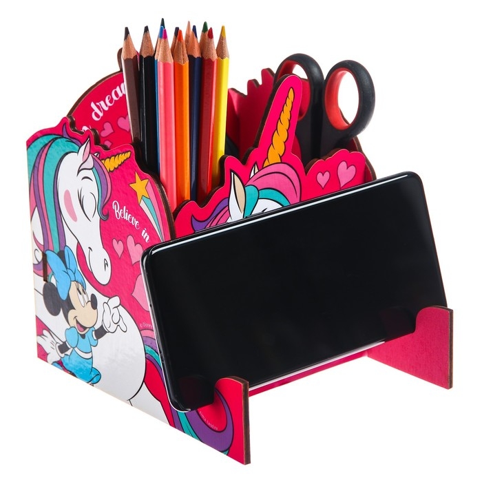Органайзер для канцелярии, 12х15х16 см, Минни Маус и Единорог Органайзер для канцелярии, 12х15х16 см, Минни Маус и Единорог