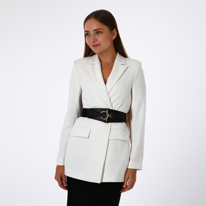 Ремень женский, ширина 8 см, пряжка золото, цвет чёрный Ремень женский, ширина 8 см, пряжка золото, цвет чёрный