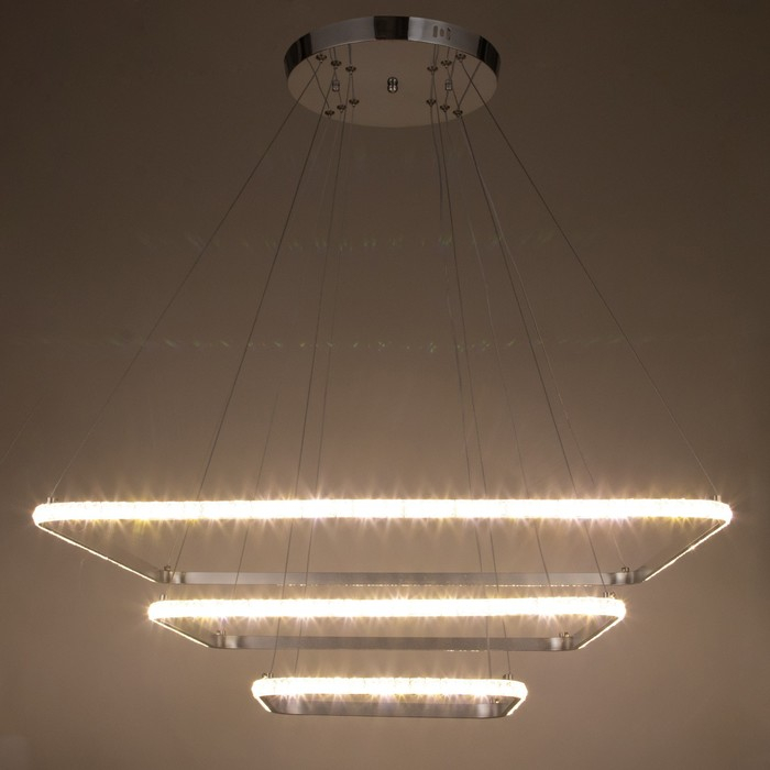 Люстра BayerLux 59913/3 LED 114Вт 4000К серебро 71х71х2-82 см Люстра BayerLux 59913/3 LED 114Вт 4000К серебро 71х71х2-82 см