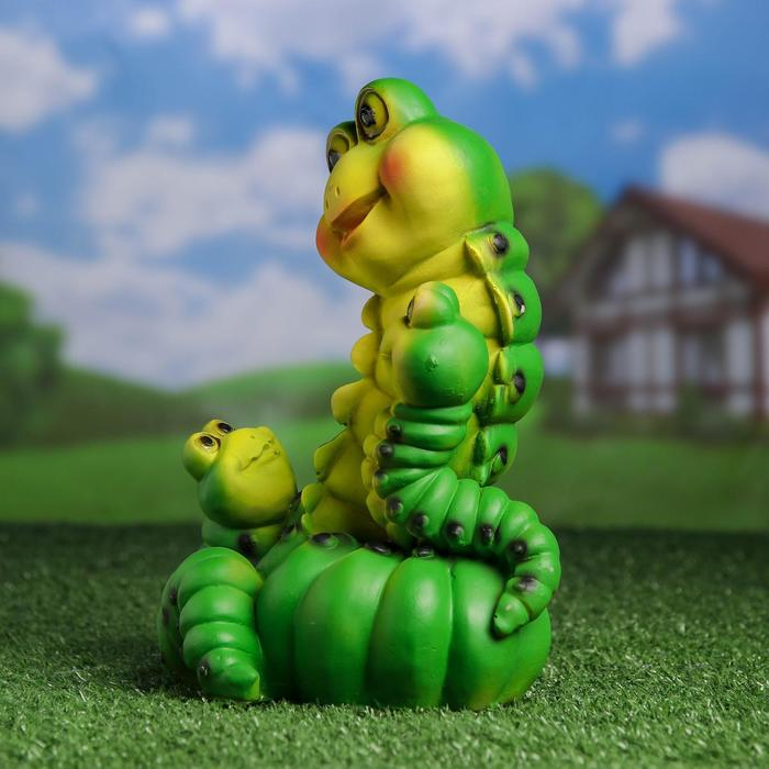 Садовая фигура Садовая фигура "Гусеницы семья " 14х15х24см