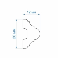 Молдинг белый 20х12х2000мм