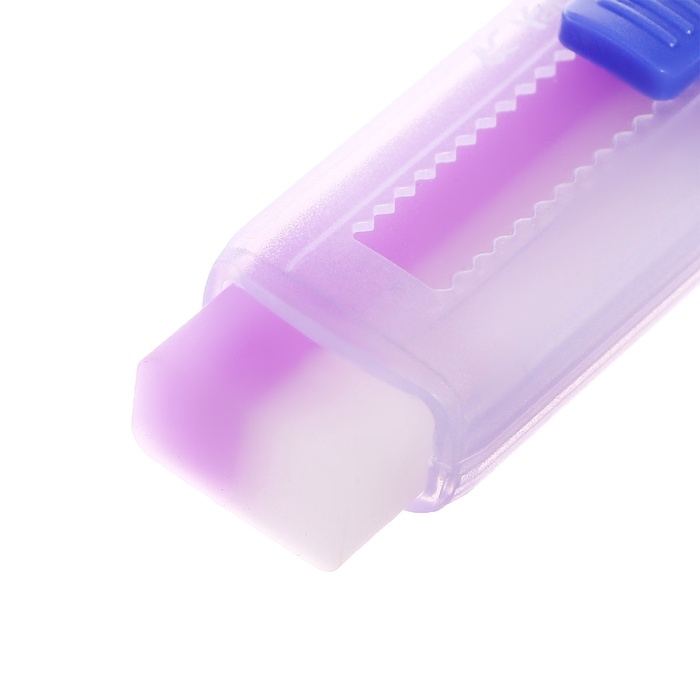 Ластик прямоугольный в цвет корпуса, в пластиковом выдвижном держателе МИКС Ластик прямоугольный в цвет корпуса, в пластиковом выдвижном держателе МИКС