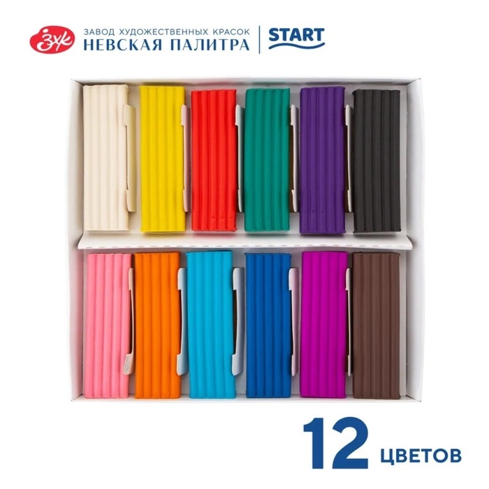 Пластилин ЗХК  Пластилин ЗХК "Я - Художник!", 12 цветов, 240 г, со стеком, 221411506