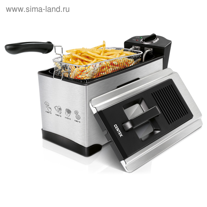 Фритюрница Centek CT-1431, 1800 Вт, 3.5 л, серебристая Фритюрница Centek CT-1431, 1800 Вт, 3.5 л, серебристая