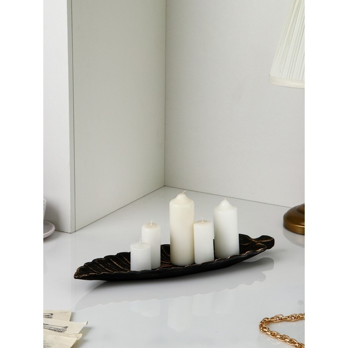 Органайзер «Лист №2», полистоун, цвет чёрный Органайзер «Лист №2», полистоун, цвет чёрный