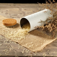 Банка для сыпучих продуктов &laquo;Ромб&raquo;, 790 мл, 19&times;7,5&times;7,5 см, цвет белый