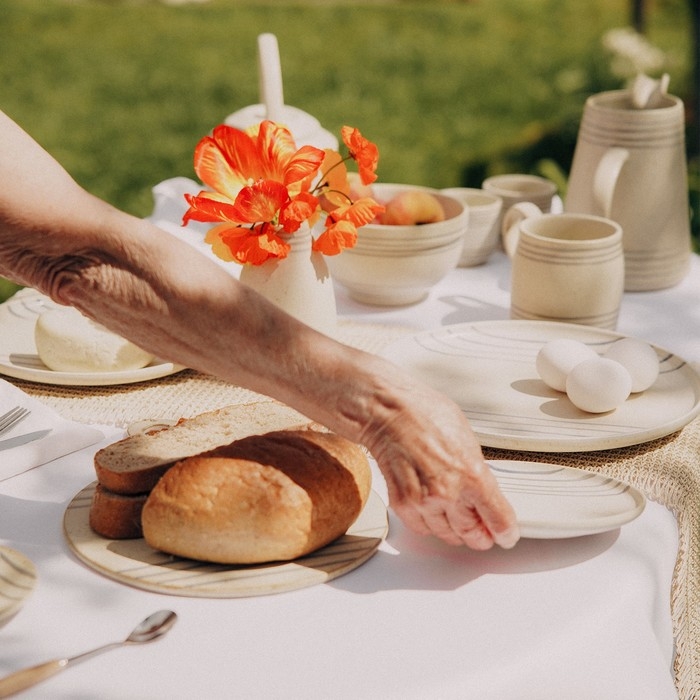 Тарелка керамическая SL Home «Райяс», d=27 см, цвет бежевый Тарелка керамическая SL Home «Райяс», d=27 см, цвет бежевый