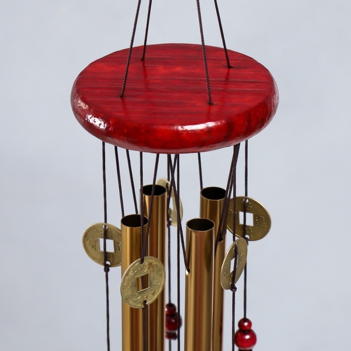 Музыка ветра металл Музыка ветра металл "Монета" 4 трубки 5 колокольчиков 60х8,3 см