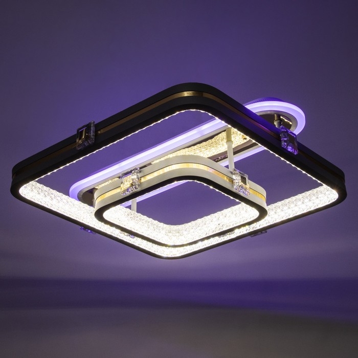 Люстра с ПДУ Люстра с ПДУ "Люминара" 2хLED 106Вт 3000-6000К RGB серый золотой 50х47х16см