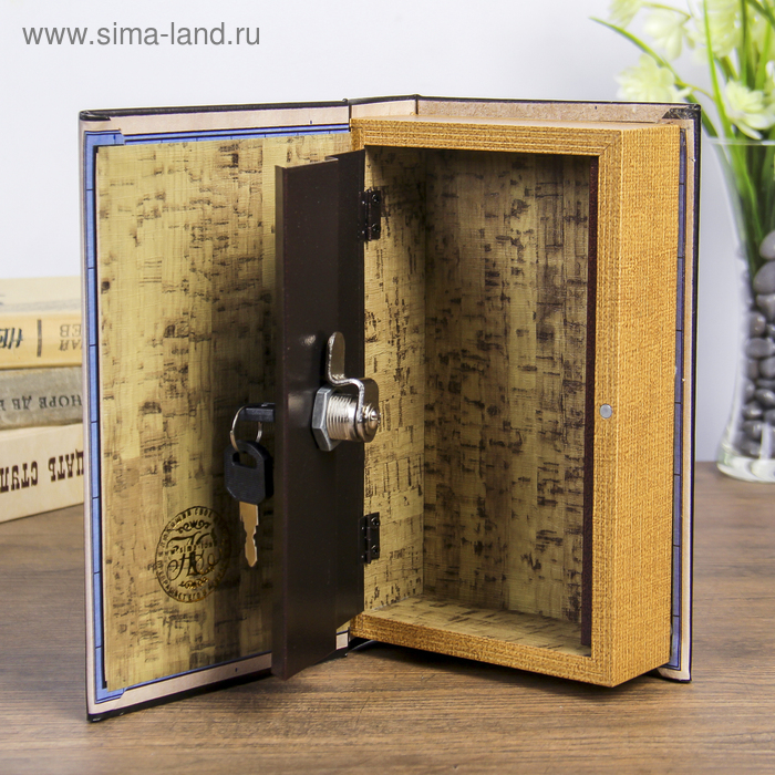 Сейф-книга дерево Сейф-книга дерево "Морское приключение" кожзам 21х13х5 см