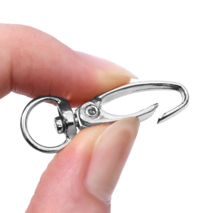 Карабин металлический, 38 × 12 мм / 10 × 1 мм, 6 шт, цвет серебряный Карабин металлический, 38 × 12 мм / 10 × 1 мм, 6 шт, цвет серебряный