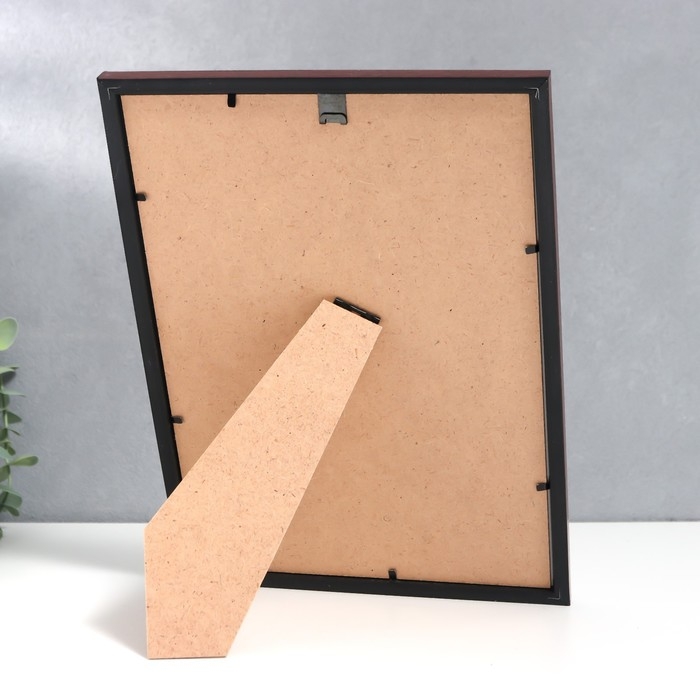 Фоторамка пластик Фоторамка пластик "МИРАМ" 21х29,7 см, (A4) бук с золотом (пластиковый экран)