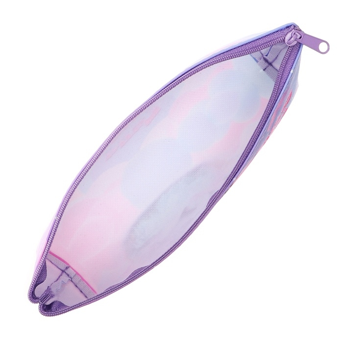 Пенал мягкий, 1 отделение, 80 х 190(225) х 40 мм, объёмный, ПМО 32-20, Пенал мягкий, 1 отделение, 80 х 190(225) х 40 мм, объёмный, ПМО 32-20, "Зефирная единорожка" 71625