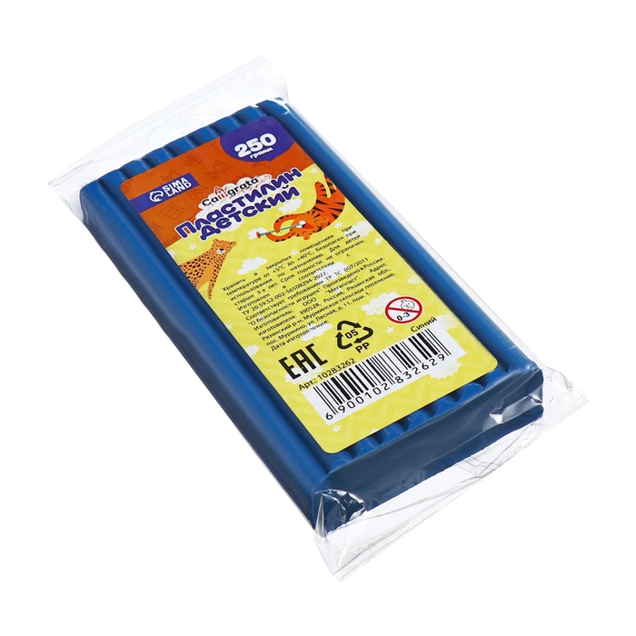 Пластилин 250г Calligrata Классический, синий Пластилин 250г Calligrata Классический, синий