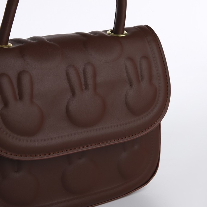 Сумка молодёжная на магните, цвет коричневый Сумка молодёжная на магните, цвет коричневый