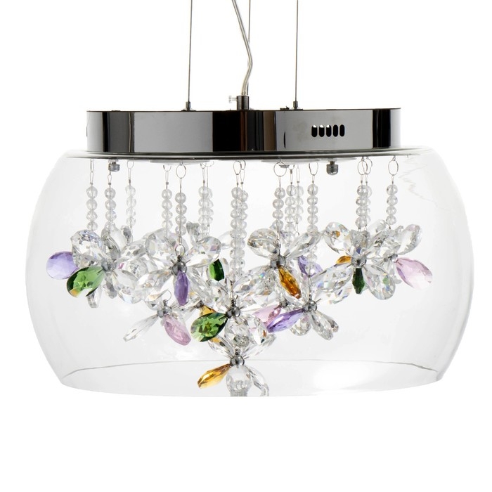 Люстра с ПДУ Люстра с ПДУ "Сифора" LED 50Вт 3000-6000К золото 40х40х23 см BayerLux